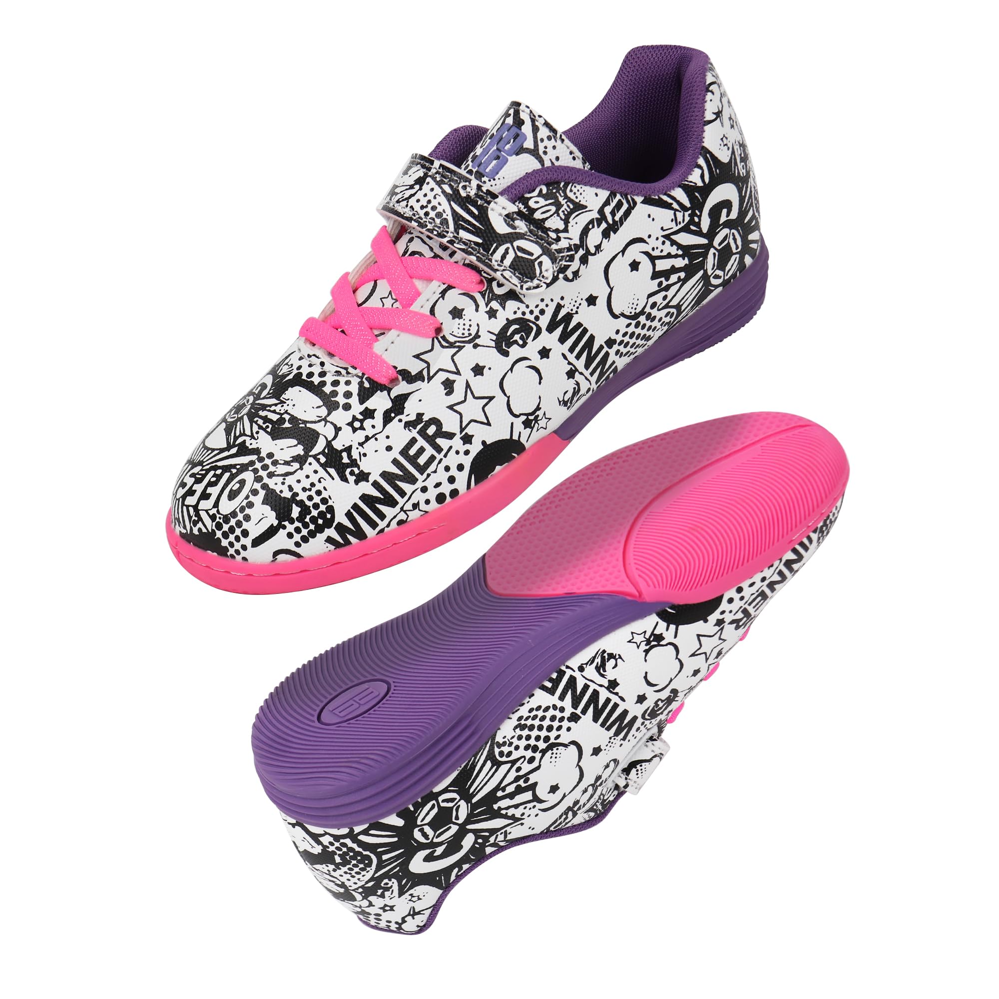 Brooman Kids Indoor Soccer Shoes for Boys & Girls - Lightweight Futsal Shoes for Training & Games - Perfect for Gym Floors, Turf & Indoor Courts