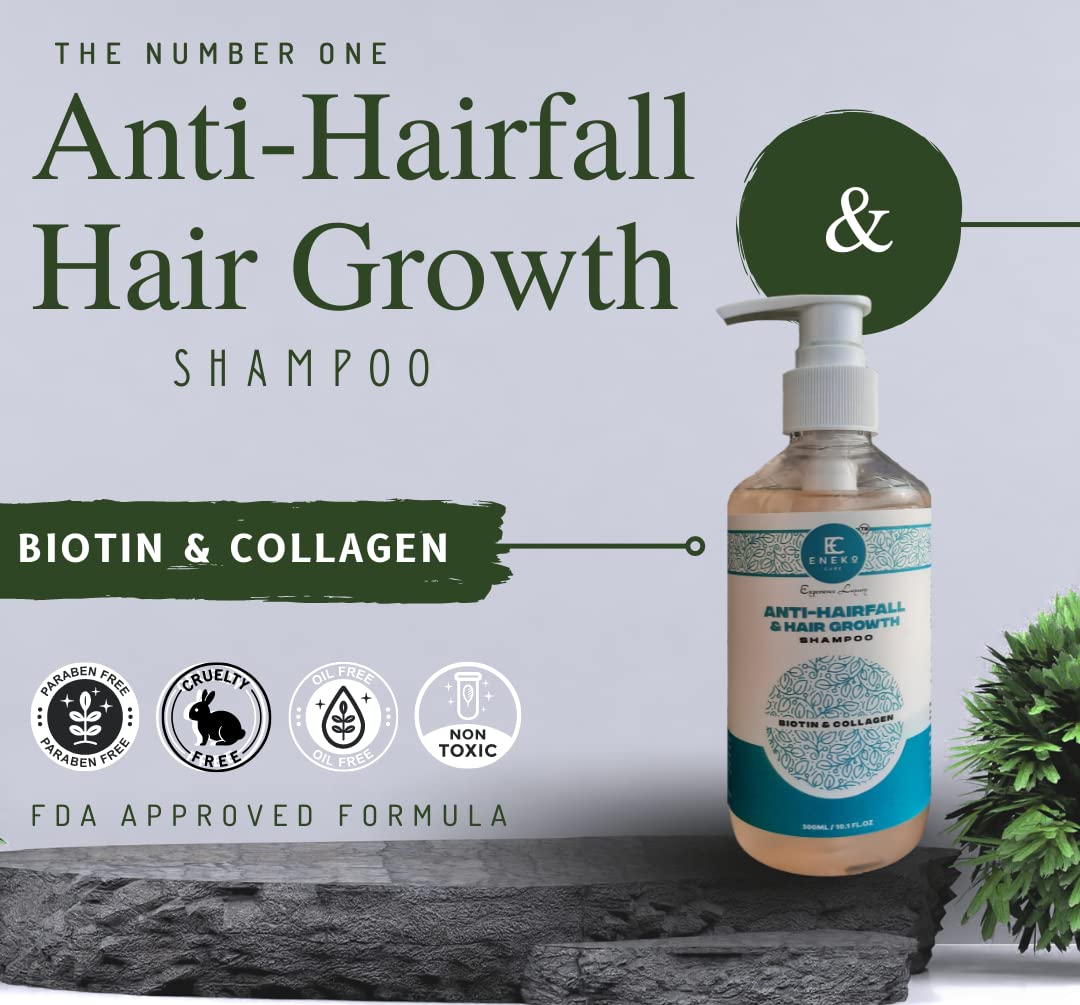 Eneko Care Anti-Hair Loss & Hair Growth Shampoo - Strengthens, Nourishes & Promotes Healthy Hair | For Thinning Hair, Hair Regrowth & Daily Scalp Care