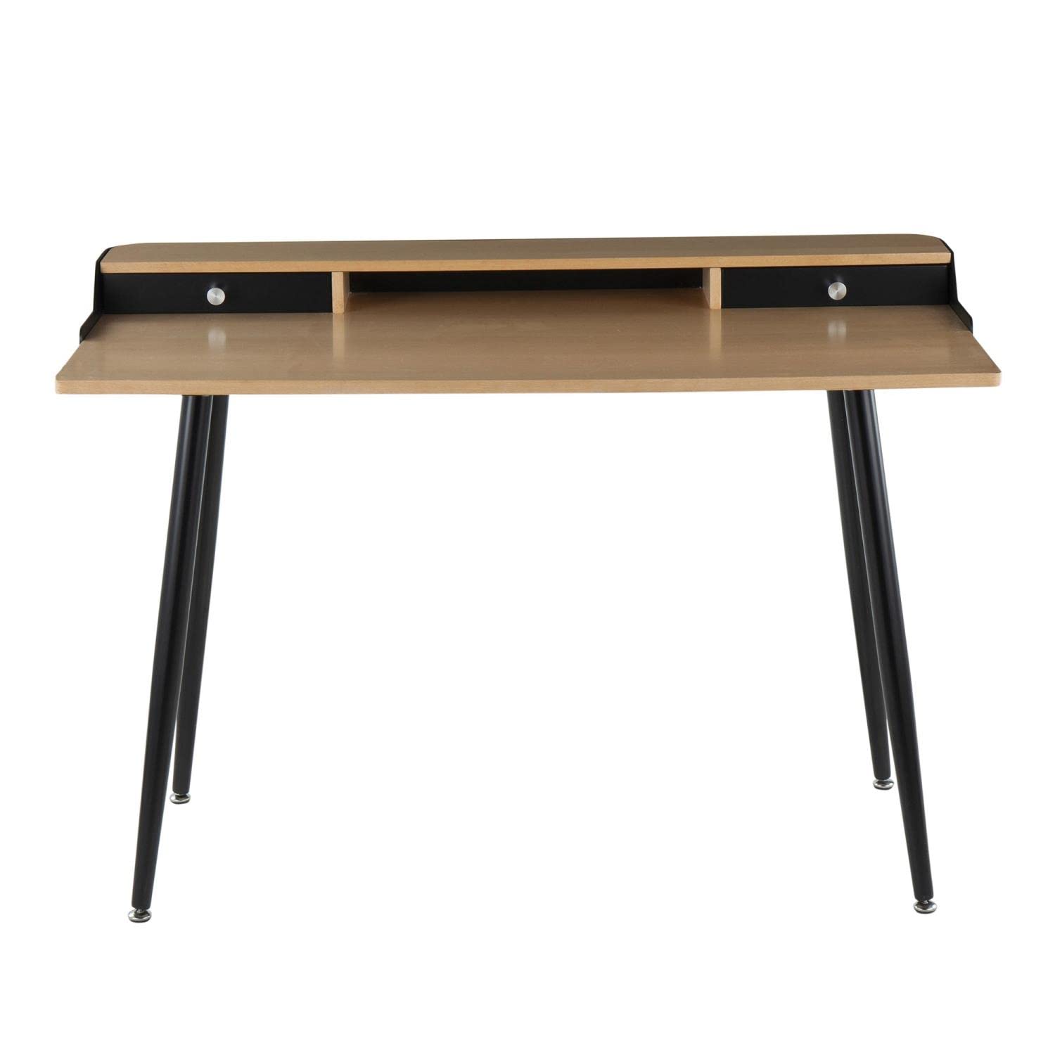 LumiSource Harvey Mid Century Modern Desk - Home Office & Computer Desk with Drawers, Small Writing Desk for Bedroom, Gaming & Study - Perfect for Small Spaces & Modern Workspaces