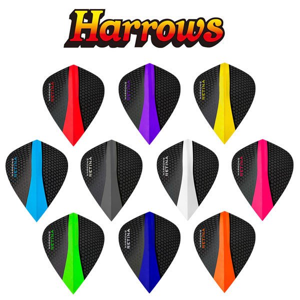 Harrows Retina Kite Shape Extra Tough Darts Flights - Durable Dart Accessories for Professional & Recreational Players | Perfect for Tournaments, Pubs & Home Practice