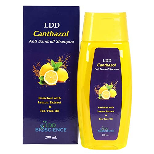 LDD BIOSCIENCE LDD Canthazol Anti-Dandruff Shampoo for Men & Women - 100ml with Lemon Extract & Tea Tree Oil - Soothes Itchy Scalp & Fights Flakes - Perfect for Daily Hair Care & Scalp Health
