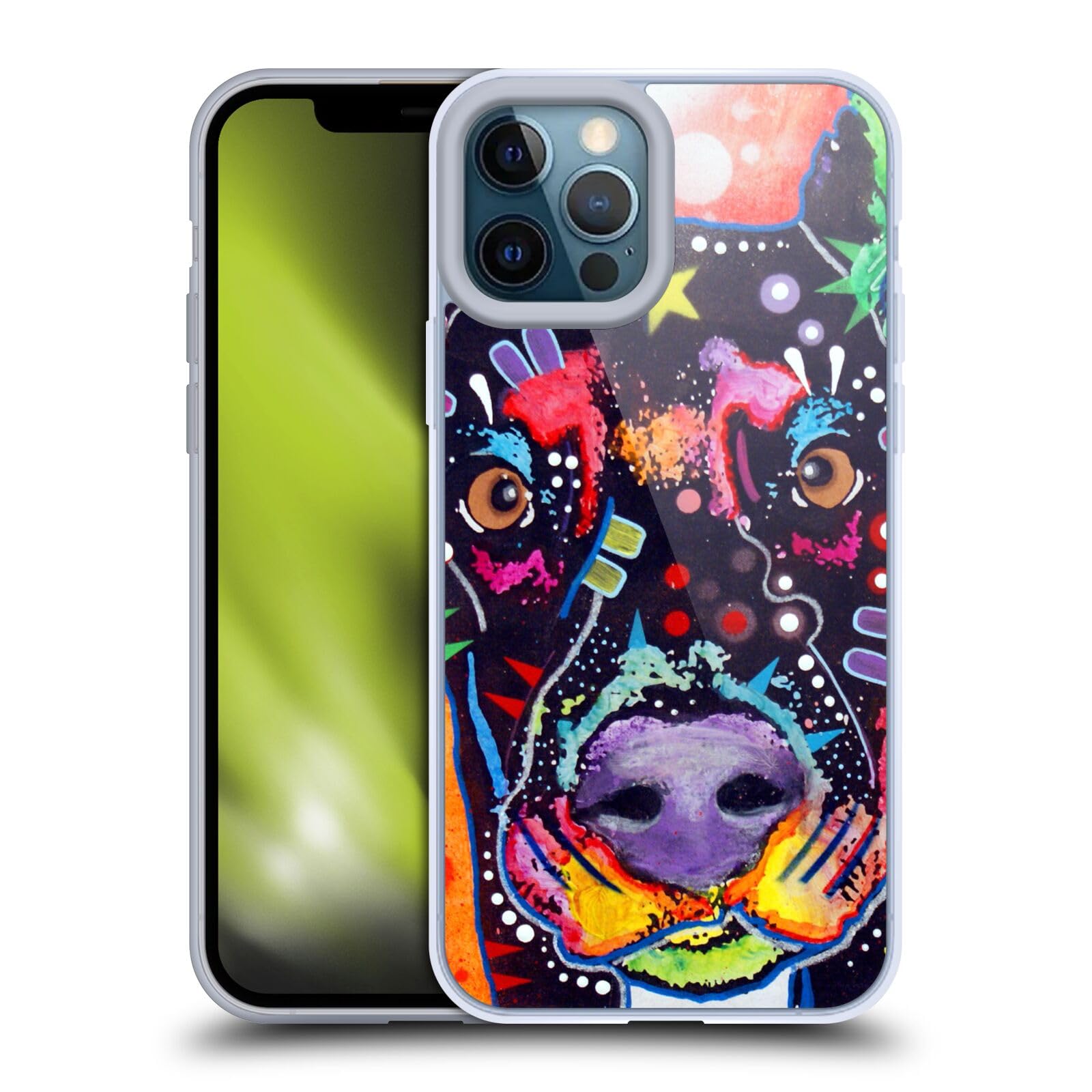 Officially Licensed Dean Russo Doberman Dogs 3 Soft Gel Phone Case for Apple iPhone 12 Pro Max - Durable Protective Cover with Artistic Design, Perfect for Everyday Use, Travel, and Gift Giving