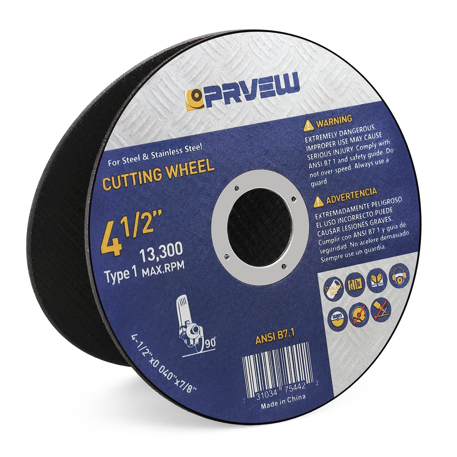 30-Pack 4.5 Inch Cut Off Wheels for Angle Grinder - 4.5