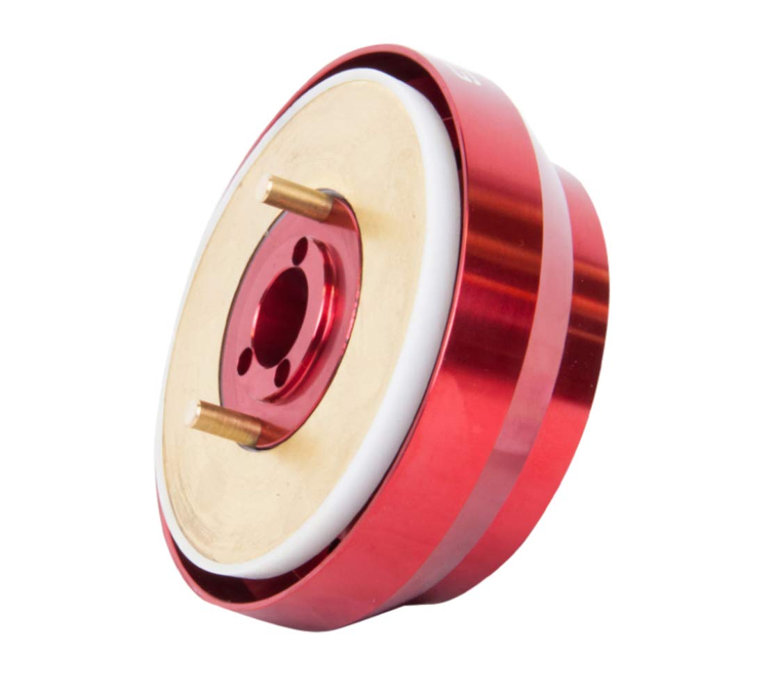 NRG Innovations NRG-SRK-140H-RD Racing Style Steering Wheel Quick Release Short Hub Adapter - 6 X 70mm Bolt Pattern, Red Body - Perfect for Drift Racing, Track Days & Simulator Setups