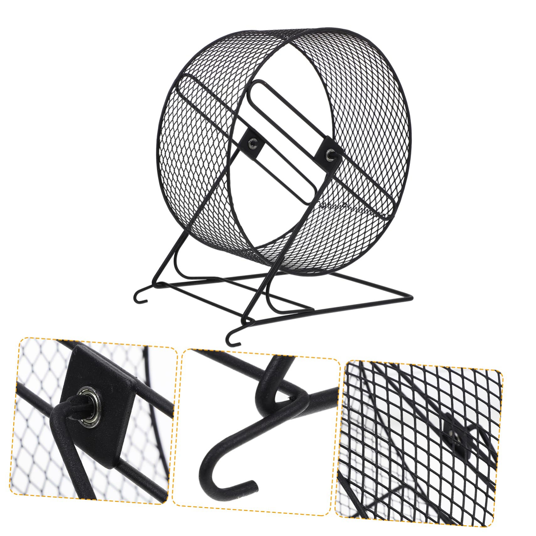 Small Pet Exercise Wheel for Hamsters, Chinchillas, Hedgehogs & Rats - Silent Spinner Running Toy with Non-Slip Base for Cage - Perfect for Nocturnal Pets' Nighttime Activity & Fitness