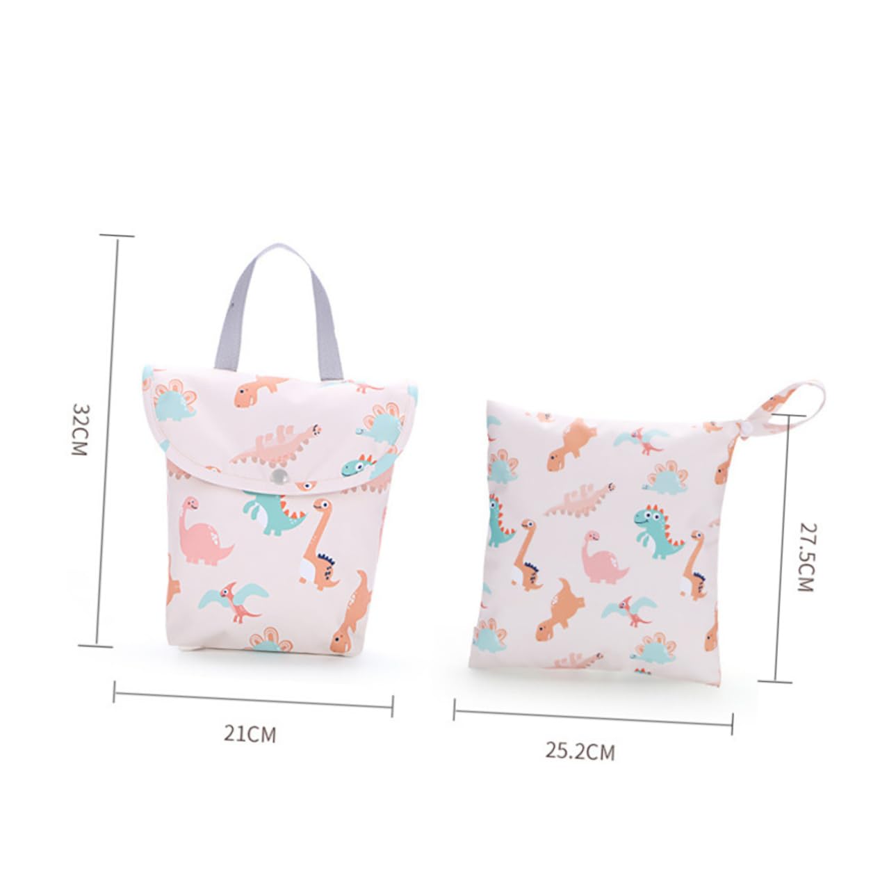 Totority Waterproof Diaper Bag for Moms - Reusable Wet Clothes & Washable Diaper Organizer - Polyester Travel Baby Essentials for Outdoor, Park & Shopping Trips