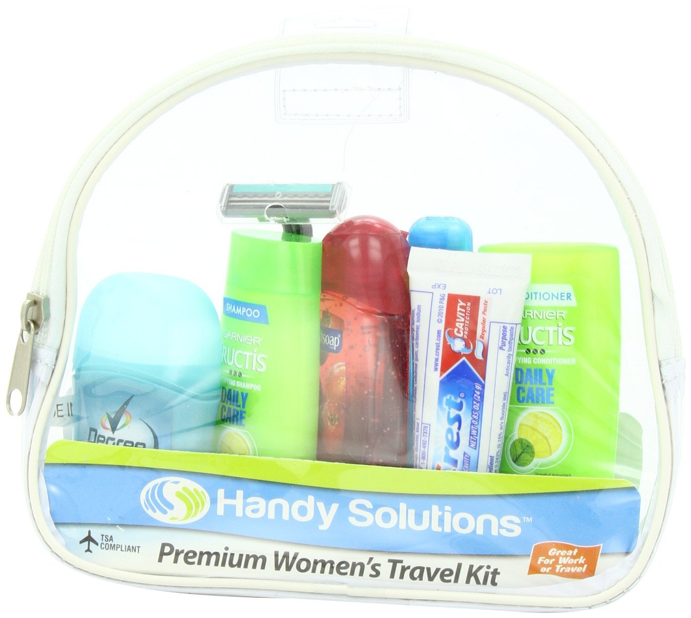 Premium 7-Piece Women's Travel Size Toiletry Kit - Clear TSA Approved Bottles for Liquids & Cosmetics - Perfect for Airplane Carry-On, Gym, & Vacation Essentials