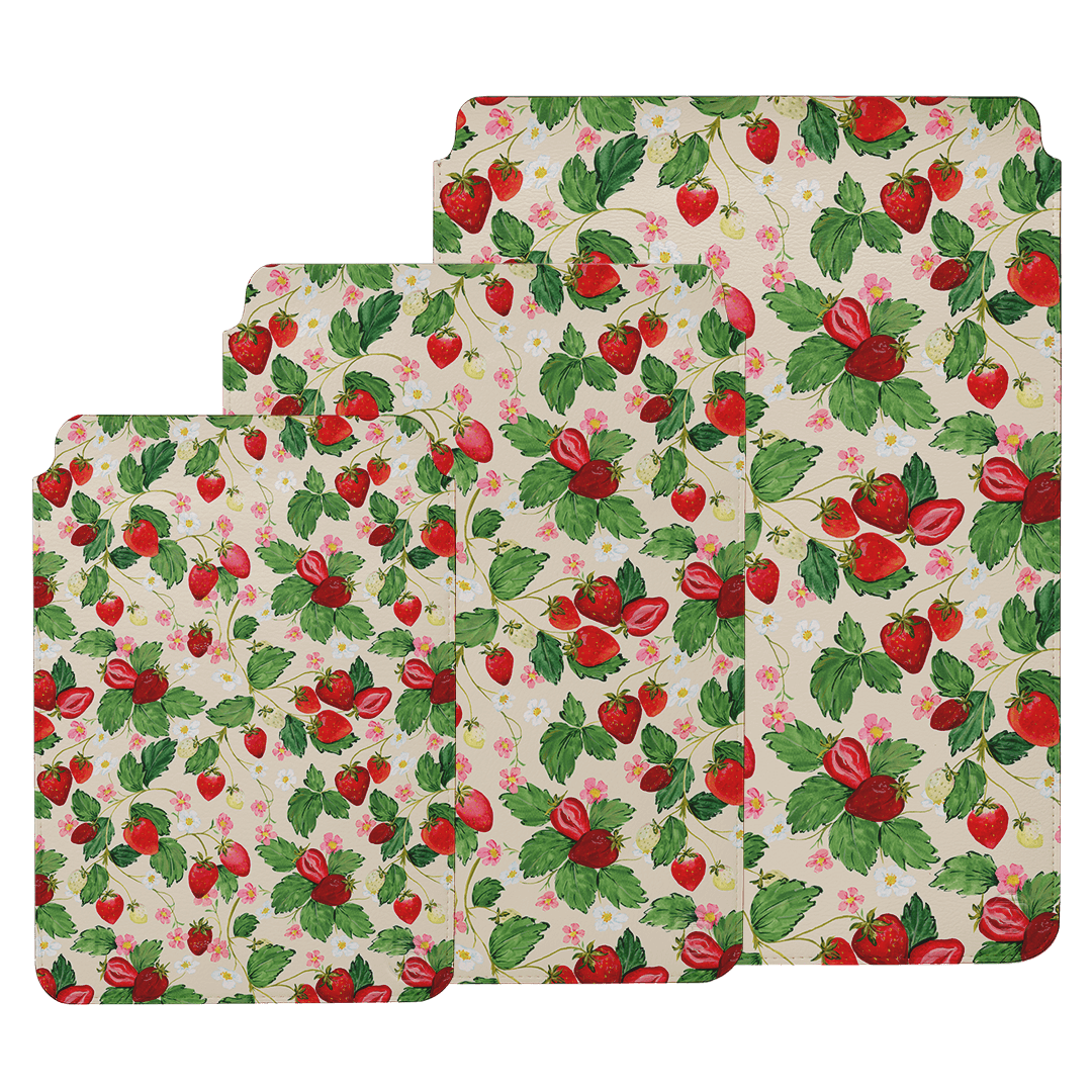 Fresh Strawberry Patch Sleeve for Women - Soft Floral Printed Arm Cover - Perfect for Gardening, Outdoor Activities & Sun Protection