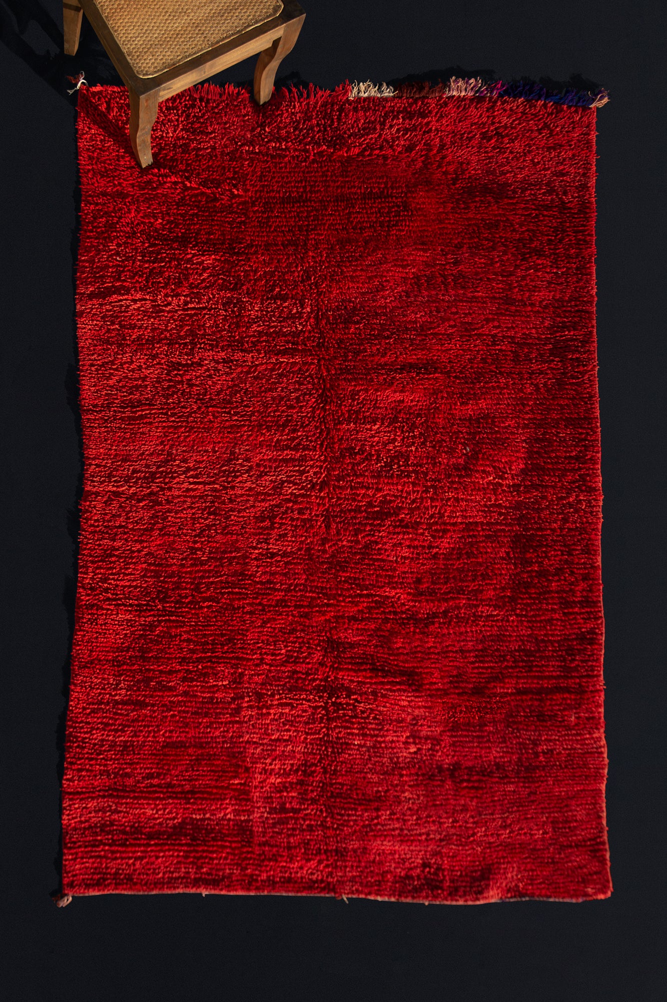 Handmade Natural Dyed Chichaoua Wool Rug 4'6