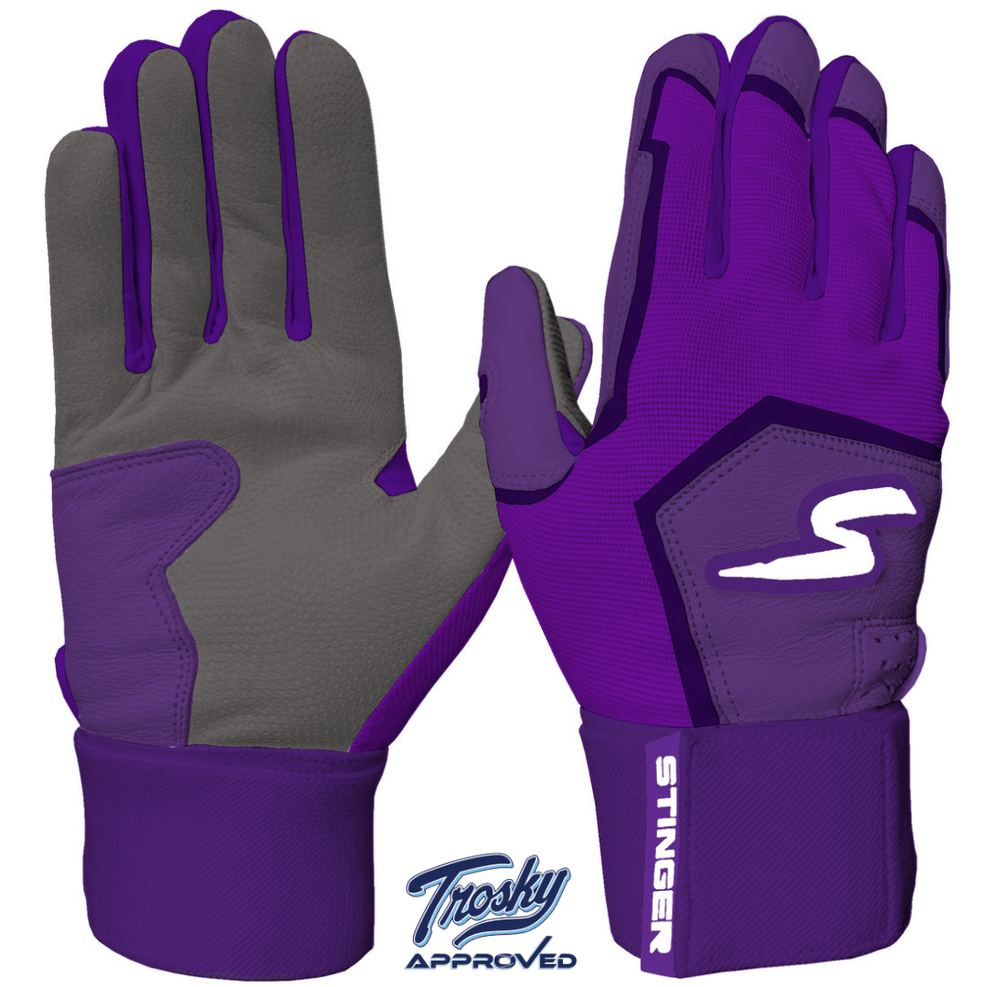 Premium Winder Series Batting Gloves for Baseball & Softball - Purple - Perfect for Training, Games & Outdoor Sports