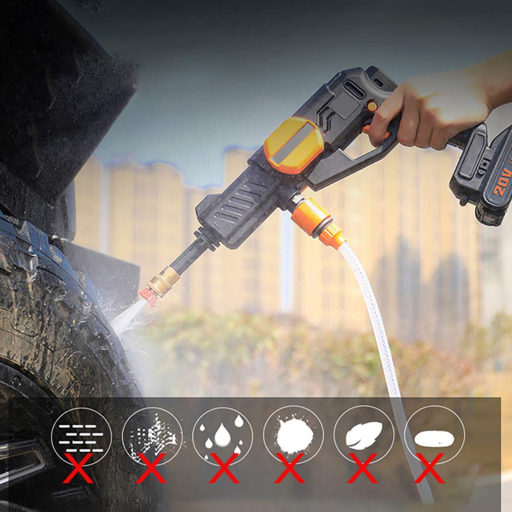 Cordless Pressure Washer 320PSI - Battery Powered Portable Power Cleaner with 2000mAh Battery, Hose & Nozzles - Ideal for Car Washing, Garden Cleaning & Outdoor Watering