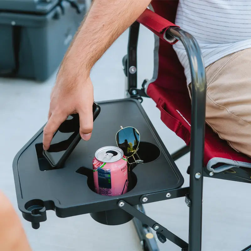 Freestyle Rocker XL™ Outdoor Rocking Chair with Side Table - Perfect for Patio, Deck, Garden & Backyard Relaxation