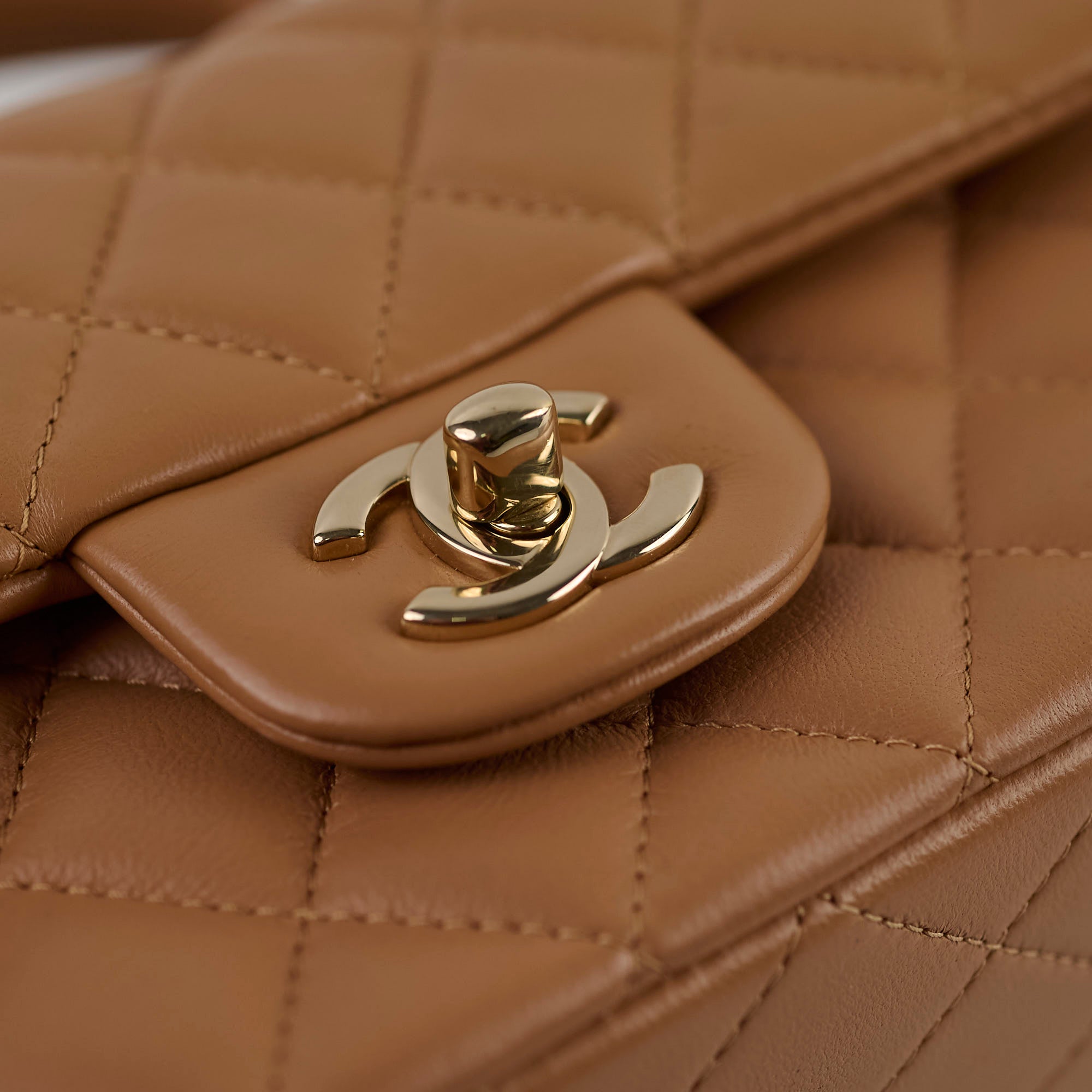 Chanel Mini Rectangular Top Handle Bag in Dark Beige with Microchip - Perfect for Evening Parties, Date Nights & Luxury Fashion Accessories