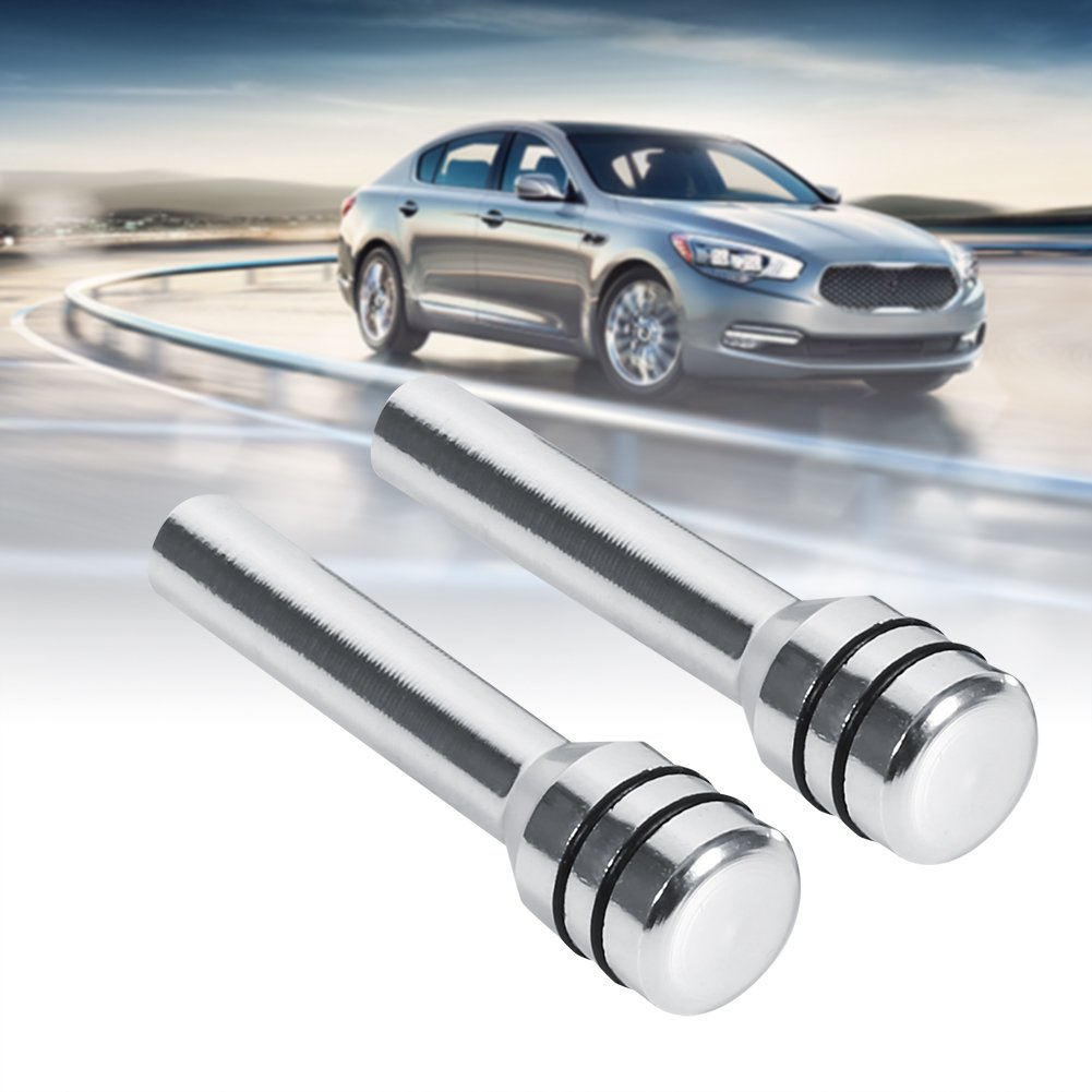 Universal Car Truck Aluminum Door Lock Pins Cover (2Pcs, Silver) - Interior Door Lock Knob Protector for Enhanced Security & Style | Fits Most Vehicles, Easy Installation