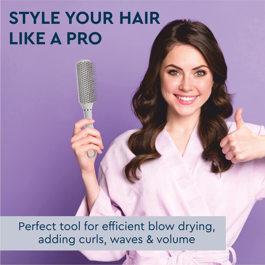 GUBB Serenity Hues Hair Styling Brush for Blow Drying, Curling & Volumizing | Straightening & Detangling Brush with Heat Protection | Reduces Hair Breakage | Best Hair Brush for Women & Men | Perfect for Salon, Home Use & Travel Styling