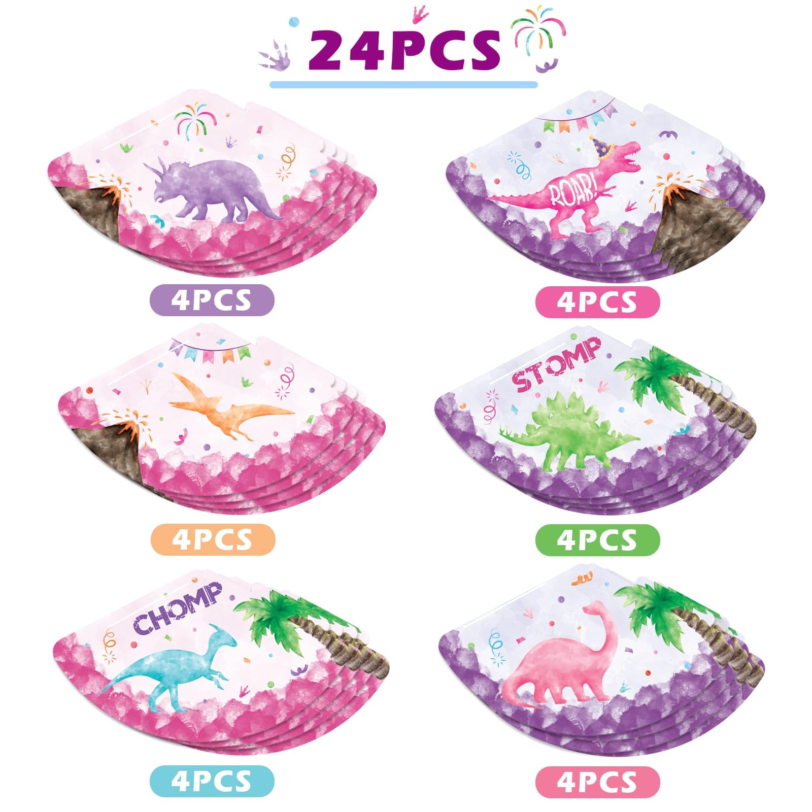 WERNNSAI 12-Pack Colorful Birthday Party Hats for Kids - Fun Cone Shaped Paper Hats with Headbands - Perfect for Birthday Parties, Celebrations & Festive Events
