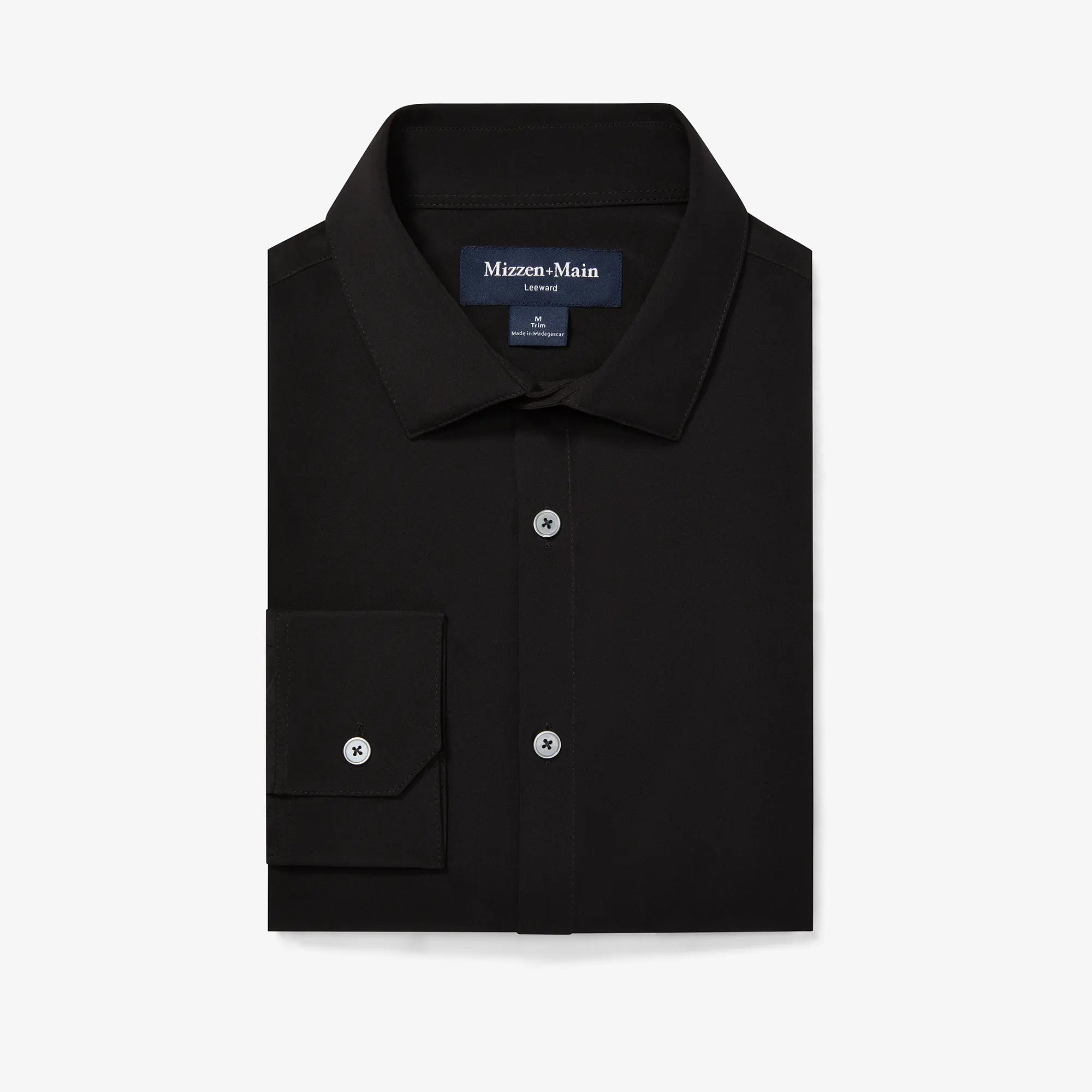 Premium Leeward LS Dress Shirt for Men - Classic Black Formal Business Shirt - Perfect for Office Wear, Interviews & Special Occasions
