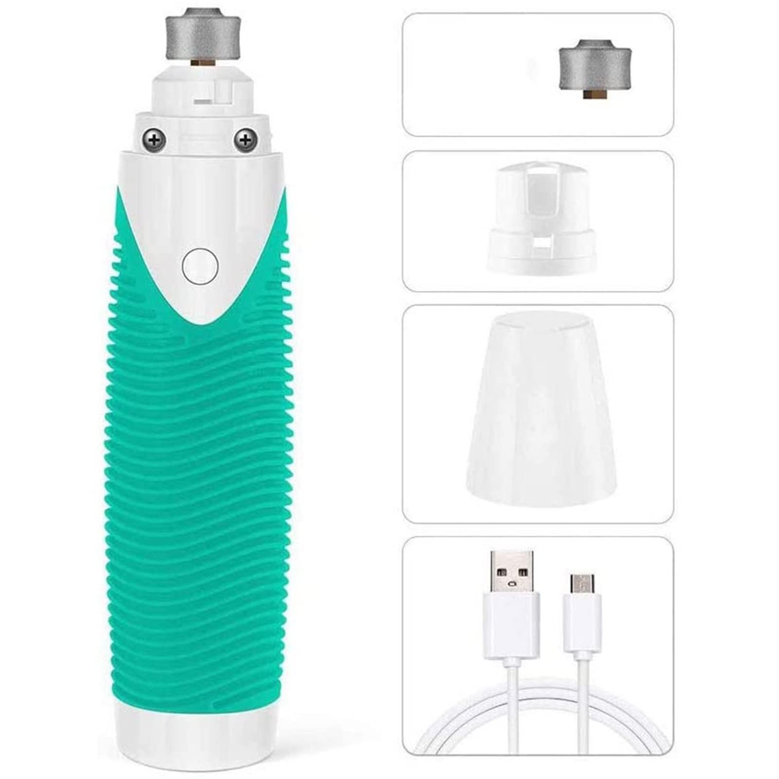 PWV Electric Dog Nail Trimmer - 2-Speed Rechargeable Pet Nail Grinder for Small, Medium & Large Dogs & Cats | Painless Paw Grooming Kit for Smooth Nails | Perfect for Home Grooming & Professional Pet Care