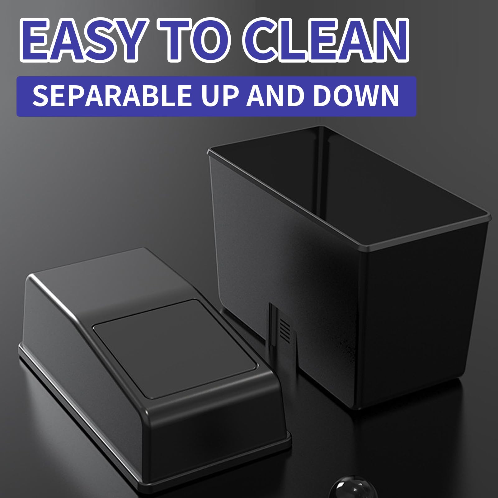 1 Pcs Black Car Trash Can with Lid - Universal Portable Car Trash Bin for Cars, SUVs, Offices - Ideal for Road Trips, Commuting, and Home Use