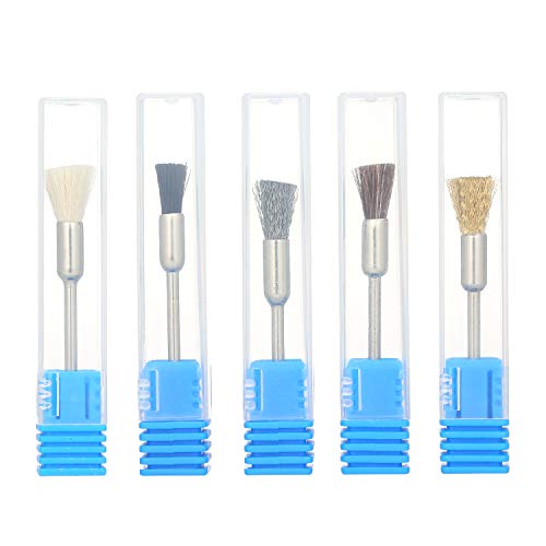 5PCS Nail Drill Bits Brush Kit - Professional Nail Art Files & Cleaning Tools for Manicure Pedicure - Perfect for Salon, Home Use & DIY Nail Care