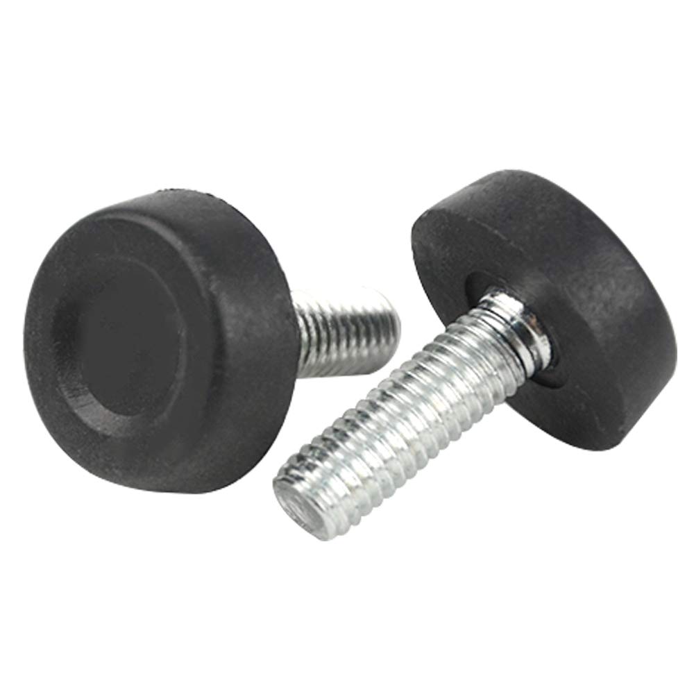 4PCS M8 Furniture Leveling Feet with T-Nuts - Adjustable Screw-On Table Legs for Chair, Cabinet, Sofa - Heavy Duty Levelers for Uneven Floors (Black) - Perfect for Home Office, Kitchen, Garage & Workshop Use