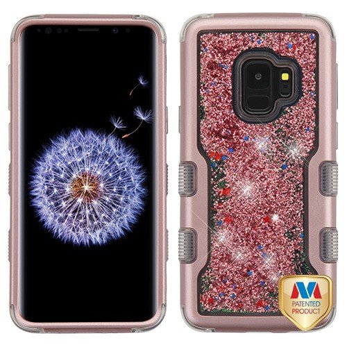 Samsung Galaxy S9 Case - Rose Gold & Sparkles Liquid Quicksand Glitter Phone Cover | Stylish Protection for Everyday Use & Special Occasions
