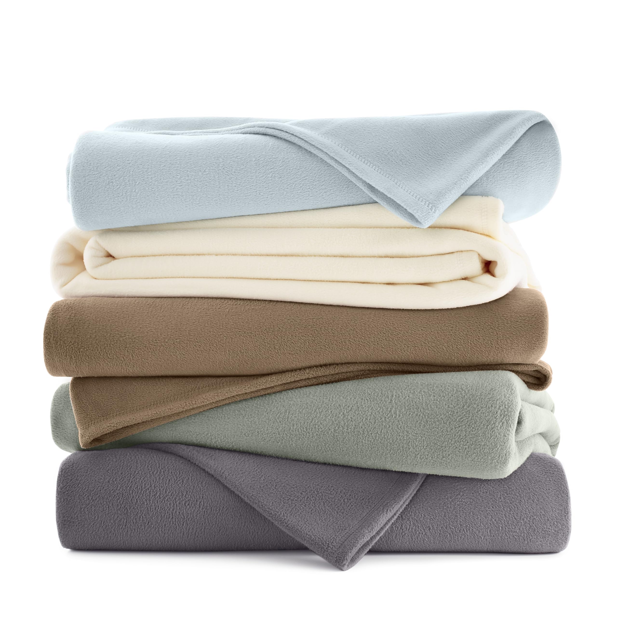 Vellux Plush Blanket King Size 108x90 Inches - Ultra Soft All-Season Bed & Throw Blanket - Lightweight Warm Fleece Blanket in Blue - Hotel Quality Luxury Blanket for Bed, Couch & Sofa - Perfect for Home, Office & Travel Use