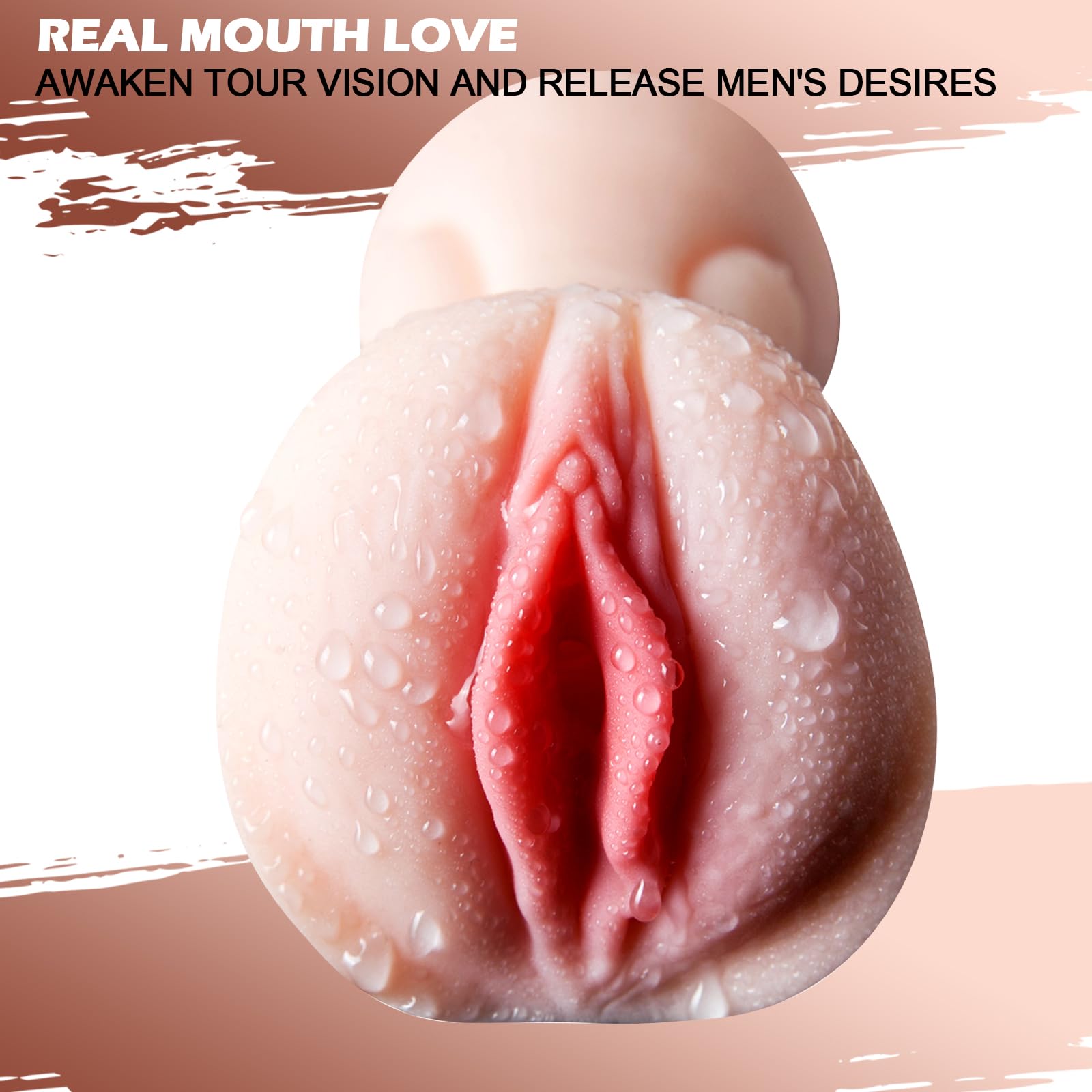 2 in 1 Male Masturbator - Realistic Mouth & Tight Anal Pocket Pussy (600g Flesh) - Adult Sex Toy for Men - Perfect for Solo Play, Discreet Storage & Enhanced Pleasure