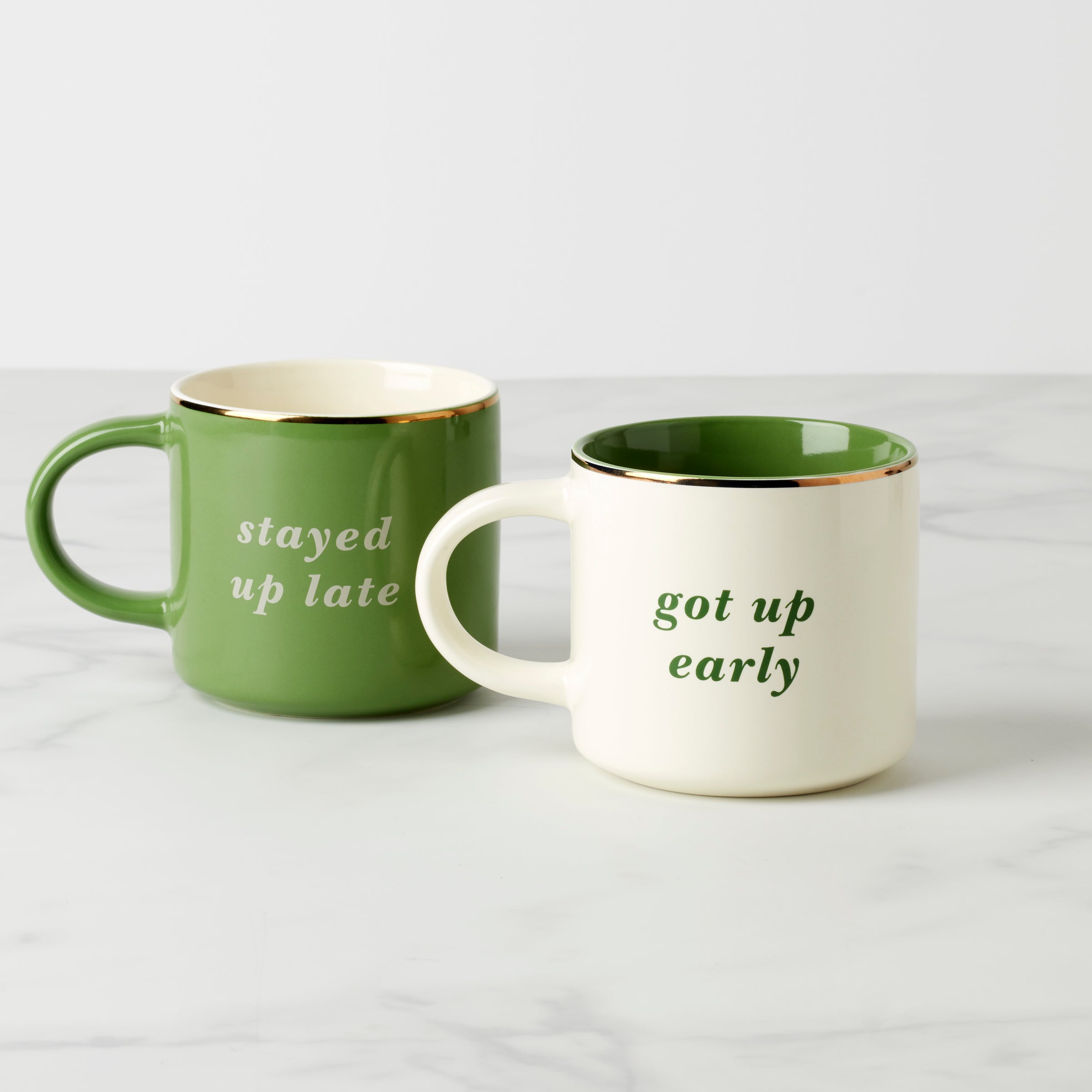 Early Riser & Night Owl Coffee Mugs Set of 2 - Perfect for Couples, Best Friends & Office Colleagues - Ideal for Morning Coffee & Late Night Tea