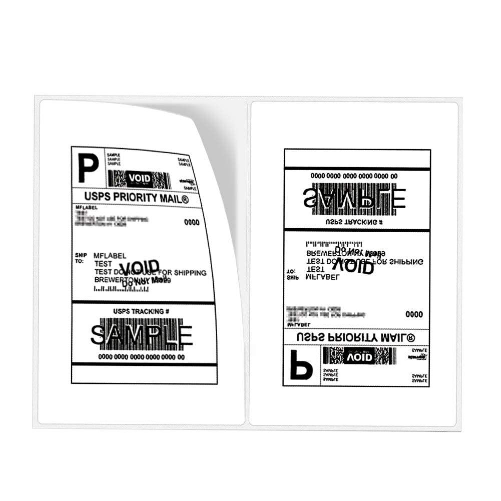 Self-Adhesive Half Sheet Shipping Labels for Laser & Inkjet Printers - 2000 Sheets (4000 Labels) with Rounded Corners - Perfect for Ecommerce, Business Mail & Package Shipping