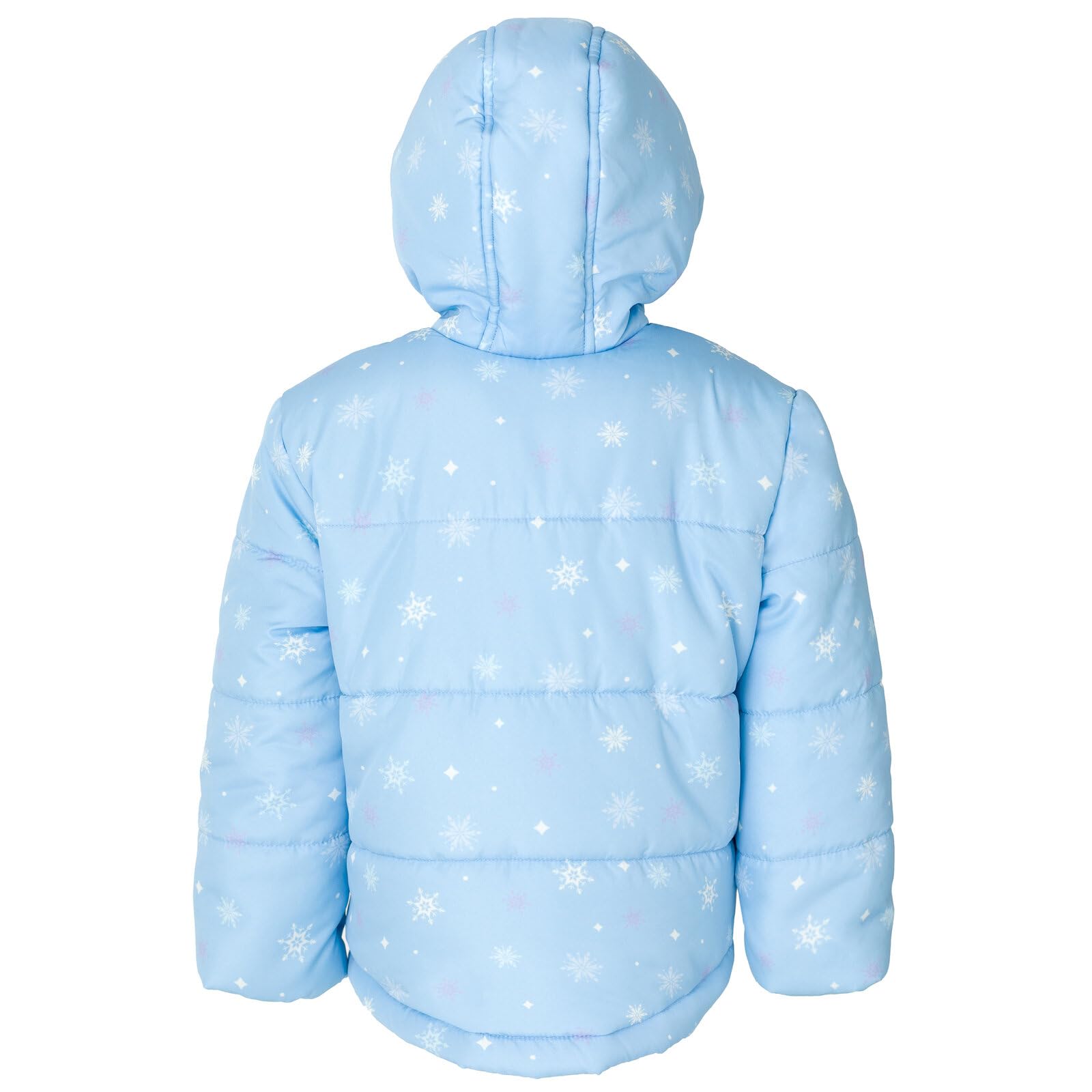 Disney Frozen Girls' Puffer Jacket with Zip Up - Warm Winter Coat for Toddler to Kids (2T-8 Years) - Perfect for Snow Play & Outdoor Adventures