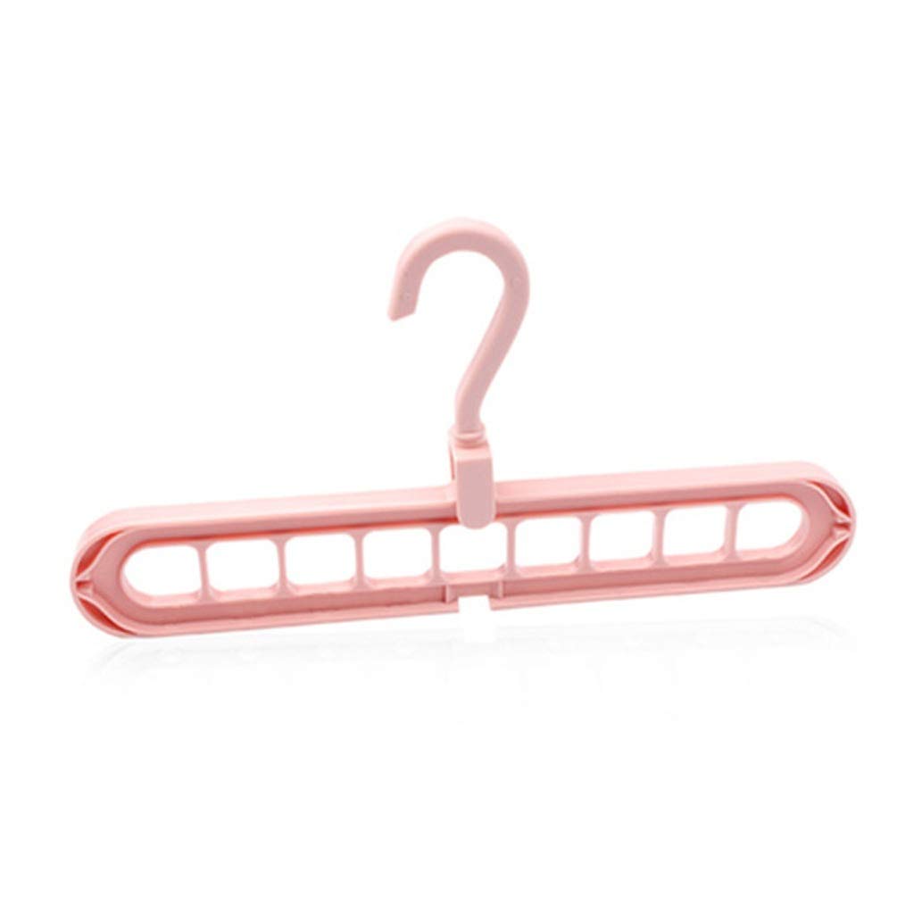 9-Hole Space Saving Clothes Hanger Organizer - Multi-Functional Folding Magic Hanger for Scarves, Drying Racks & Closet Storage (Color C) | Perfect for Small Spaces, Travel & Home Organization