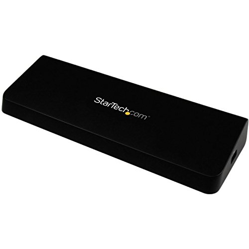 StarTech.com Universal USB 3.0 4K Laptop Docking Station with 4K DisplayPort, Fast-Charge USB Port, Gigabit Ethernet, Dual HDMI/DisplayPort Video, 6 USB Ports (3x USB 3.0) - Black (USB3DOCKHDPC) - Perfect for Home Office, Gaming & Multi-Monitor Workstations