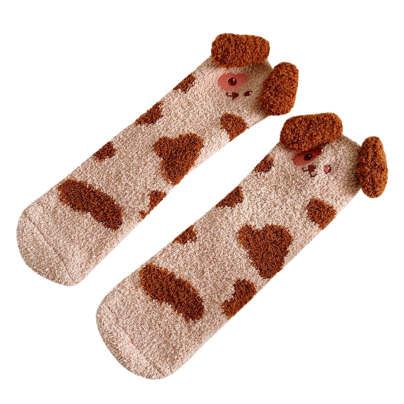 Cozy Winter Fuzzy Socks for Women - Warm Fleece-Lined Thick Cartoon Slipper Socks - Perfect for Home, Lounge & Gift Giving