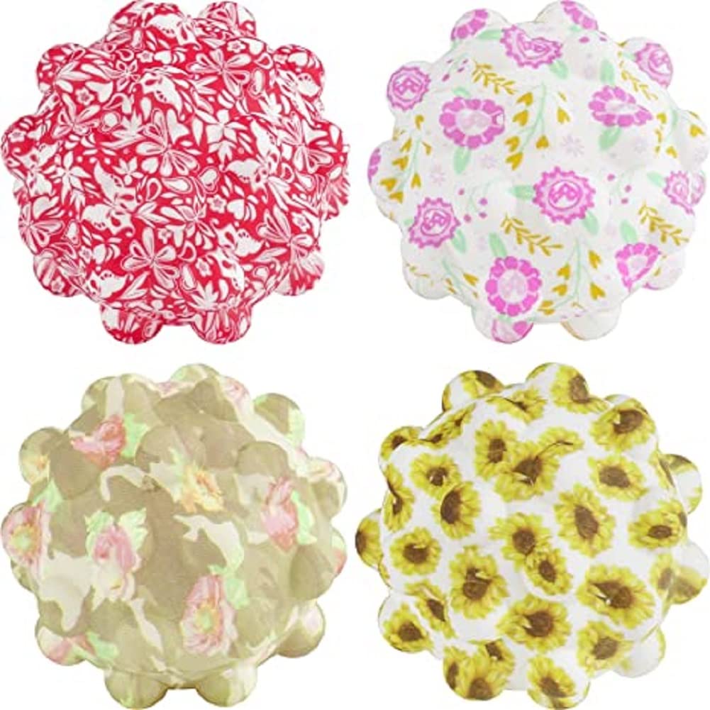 3D Pop Stress Balls Fidget Sensory Toys Set - 4 Pack Squeeze Balls for Stress Relief & Anxiety, Silicone Bouncing Fingertip Toys for Adults & Kids - Perfect for Office, Classroom, Travel & Home Relaxation