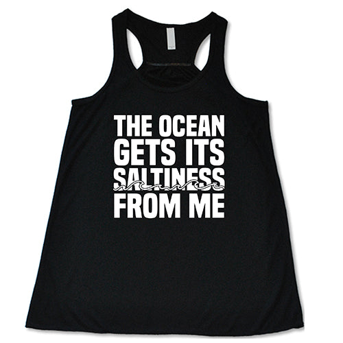 Funny Ocean Saltiness Quote T-Shirt - Humorous Science Tee for Beach Lovers & Ocean Enthusiasts - Perfect for Surfing, Vacations & Marine Biology Fans