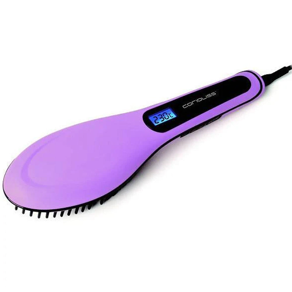 Corioliss 3-in-1 Hot Hair Straightening Brush - Detangling & Styling Tool for Smooth, Shiny Hair | Perfect for Home Use, Travel & Salon-Quality Styling