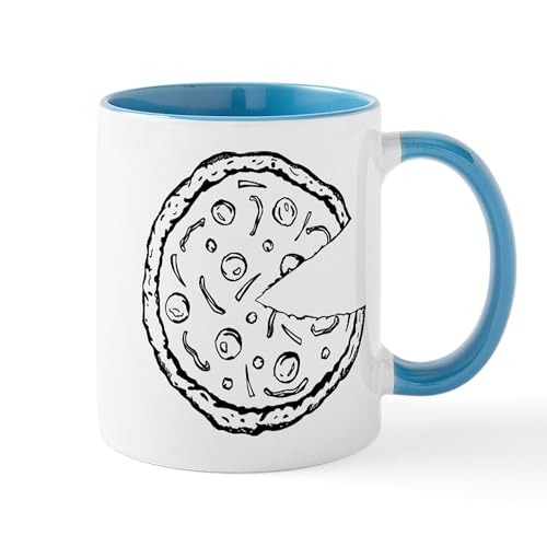 White/Blue Inside - Pizza Mug