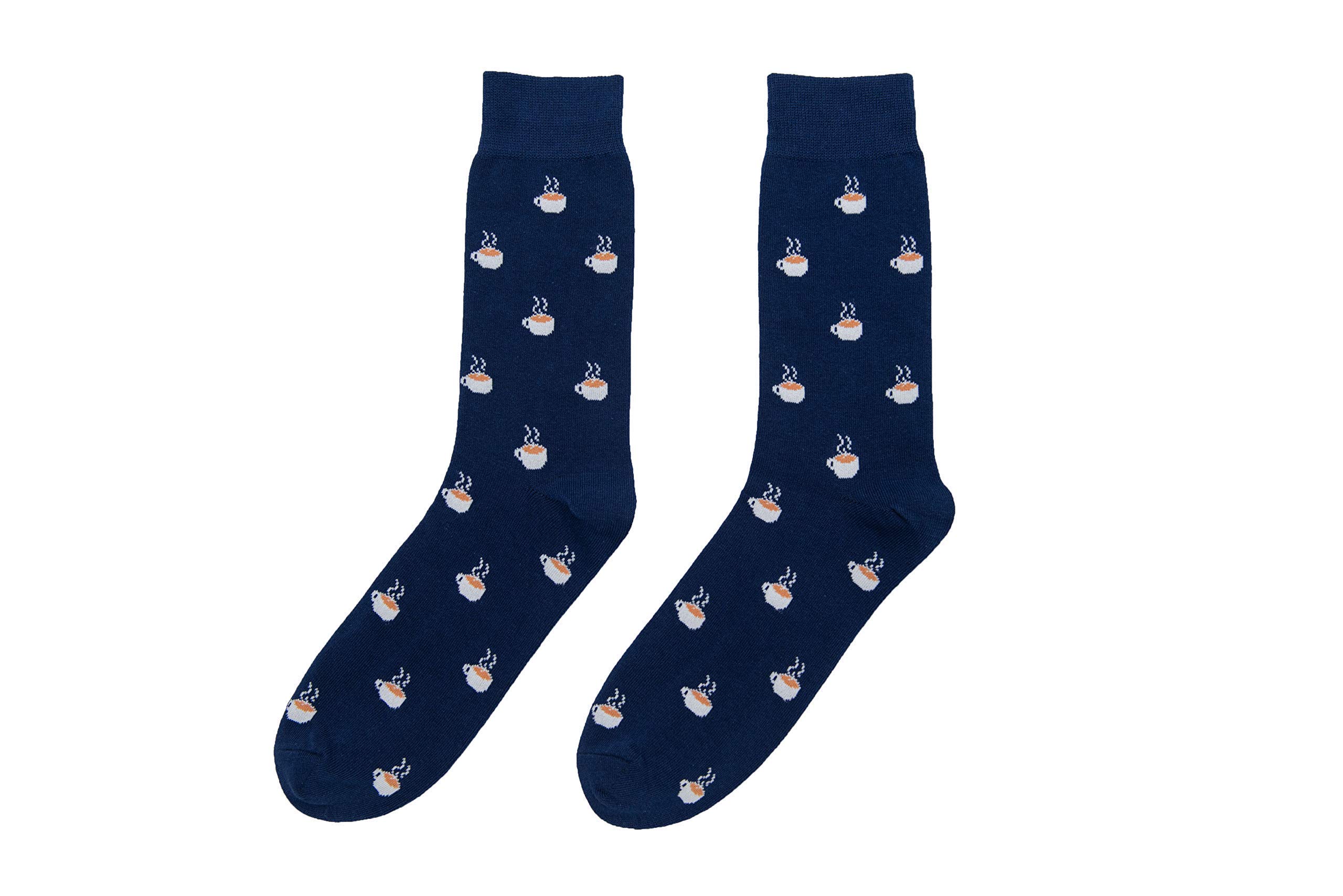 Coffee Lover Gift Set for Men - Barista Socks & Cappuccino Latte Tie Combo | Caffeine Themed Accessories | Perfect for Coffee Enthusiasts & Baristas | Great for Office Wear, Gifts & Coffee Shop Visits
