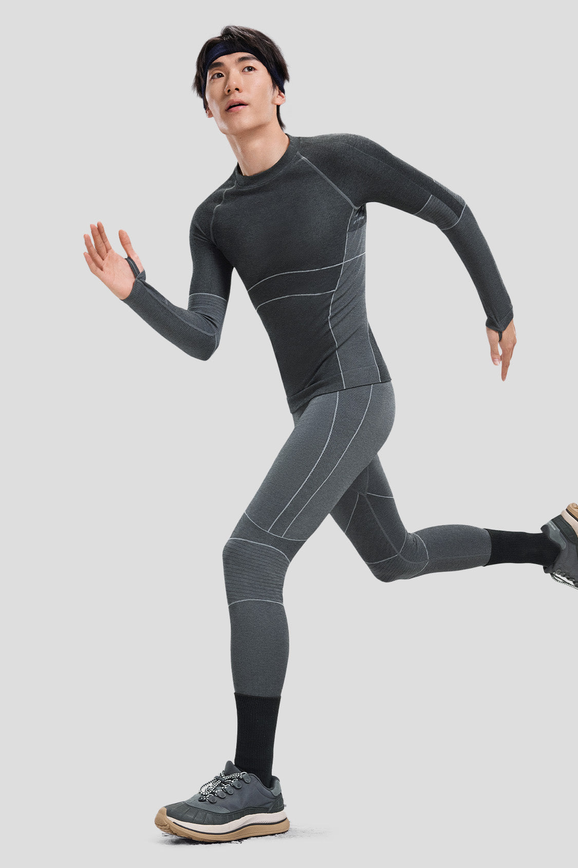 SportFlex Men's Performance Base Layer Set - Moisture Wicking Thermal Underwear for Running, Hiking & Cold Weather Activities