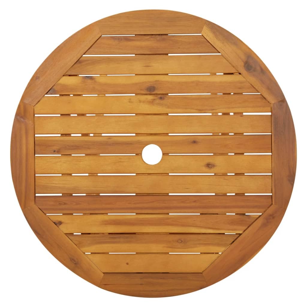 vidaXL Solid Acacia Wood Foldable Round Patio Table - 27.6