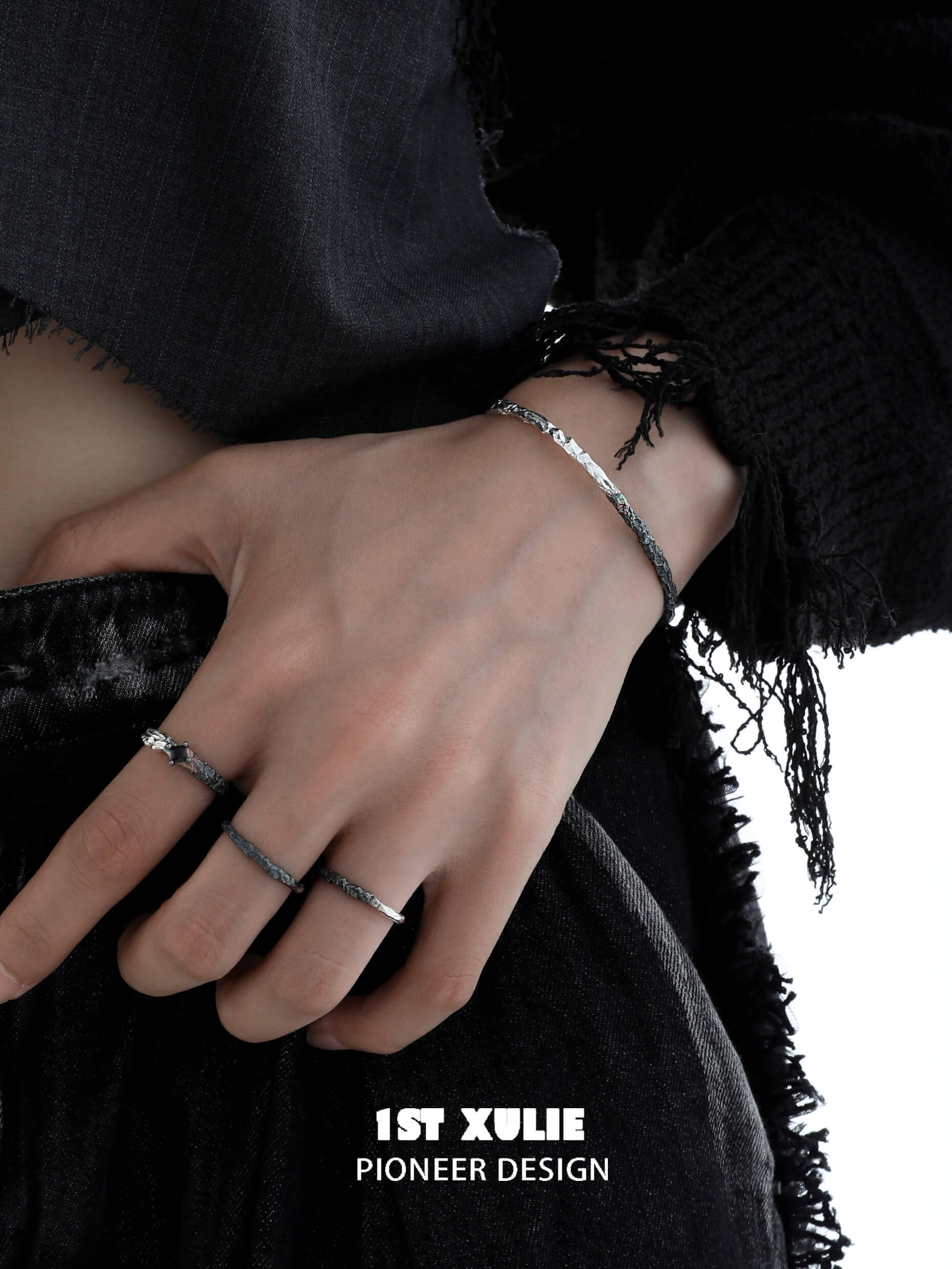 Scorch S925 Sterling Silver Gradient Bracelets for Women - Elegant Stackable Bangle Set - Perfect for Daily Wear, Gifts & Special Occasions