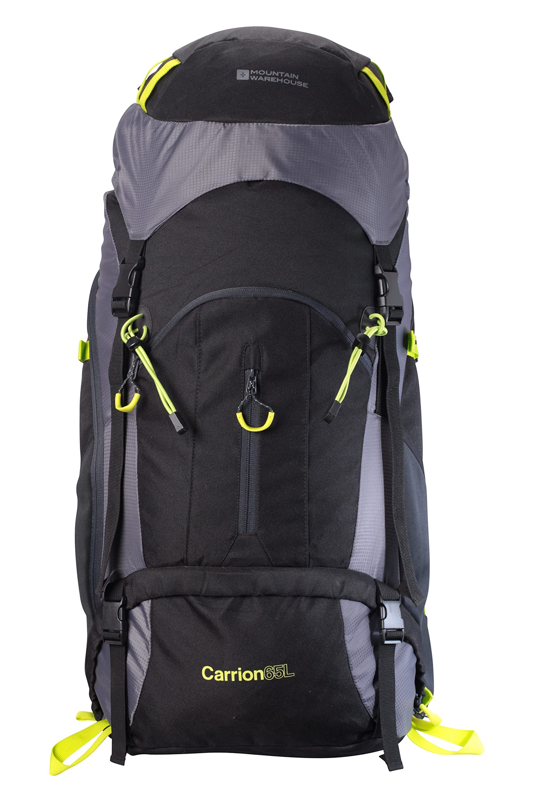 Mountain Warehouse Carrion 65L Lightweight Hiking Backpack with Rain Cover - Perfect for Camping, Trekking & Outdoor Adventures