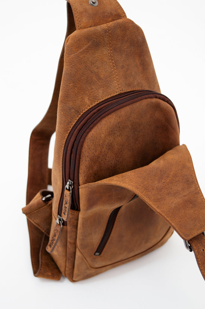 Premium Adrian Klis 2854 Sling Bag - Genuine Buffalo Leather Crossbody Bag for Men & Women - Perfect for Travel, Work & Everyday Use