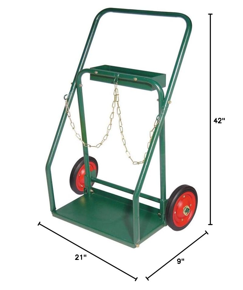 Dual Welding Cylinder Cart with 10