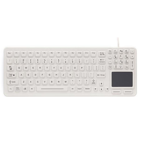 iKey SK 97 TP Medical Keyboard with Touchpad - Waterproof, Antimicrobial, Easy-to-Clean for Hospitals, Clinics & Healthcare Facilities - Ideal for Sterile Environments & Infection Control
