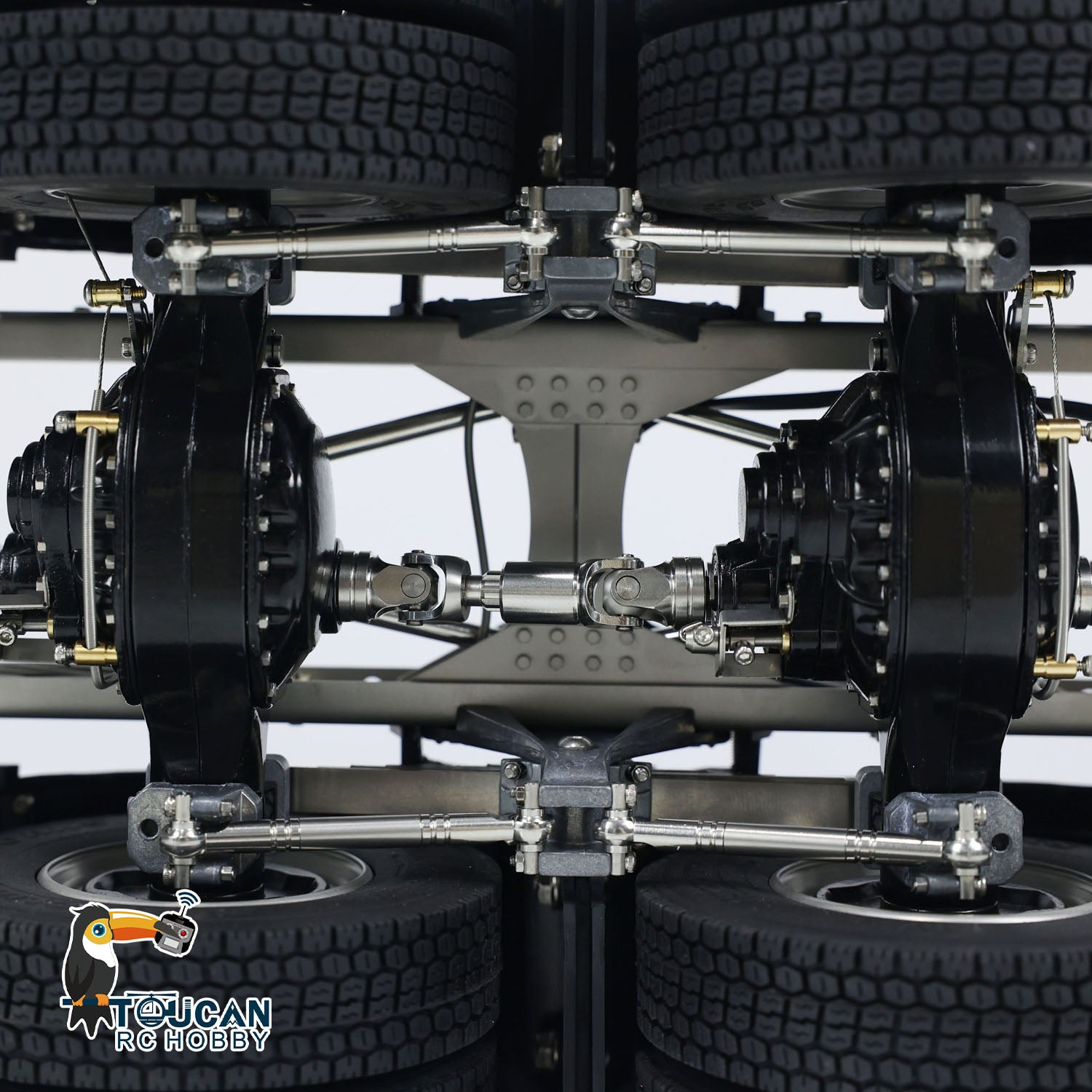 1/14 Scale Metal 8x8 Chassis for 770S JX F1650 Crane RC Trucks & Electric Cars - with Light/Sound System & 3-Speed Transmission - DIY Model Kit for RC Enthusiasts - Perfect for Off-Road Crawling and Heavy-Duty Simulation