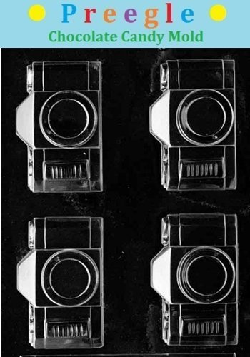 PREGLE PLP-M090 Silicone Chocolate Candy Mold for Camera-Shaped Treats - Perfect for Baking, DIY Desserts, and Party Favors