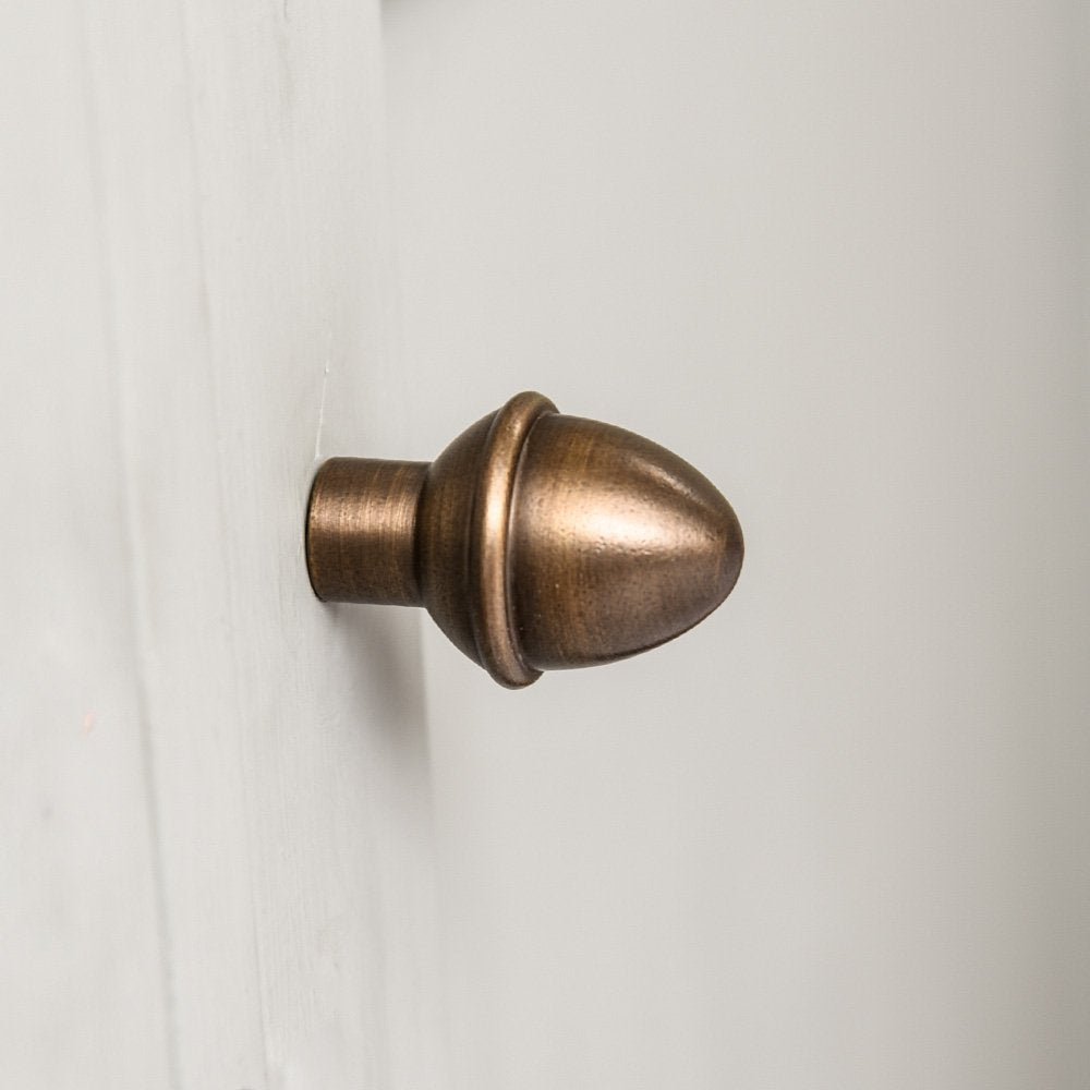 Vintage Distressed Antique Brass Acorn Cabinet Knobs - Handcrafted Hardware for Kitchen Cabinets, Dressers & Furniture Restoration (Set of 10) - Perfect for Farmhouse, Rustic & Shabby Chic Home Decor