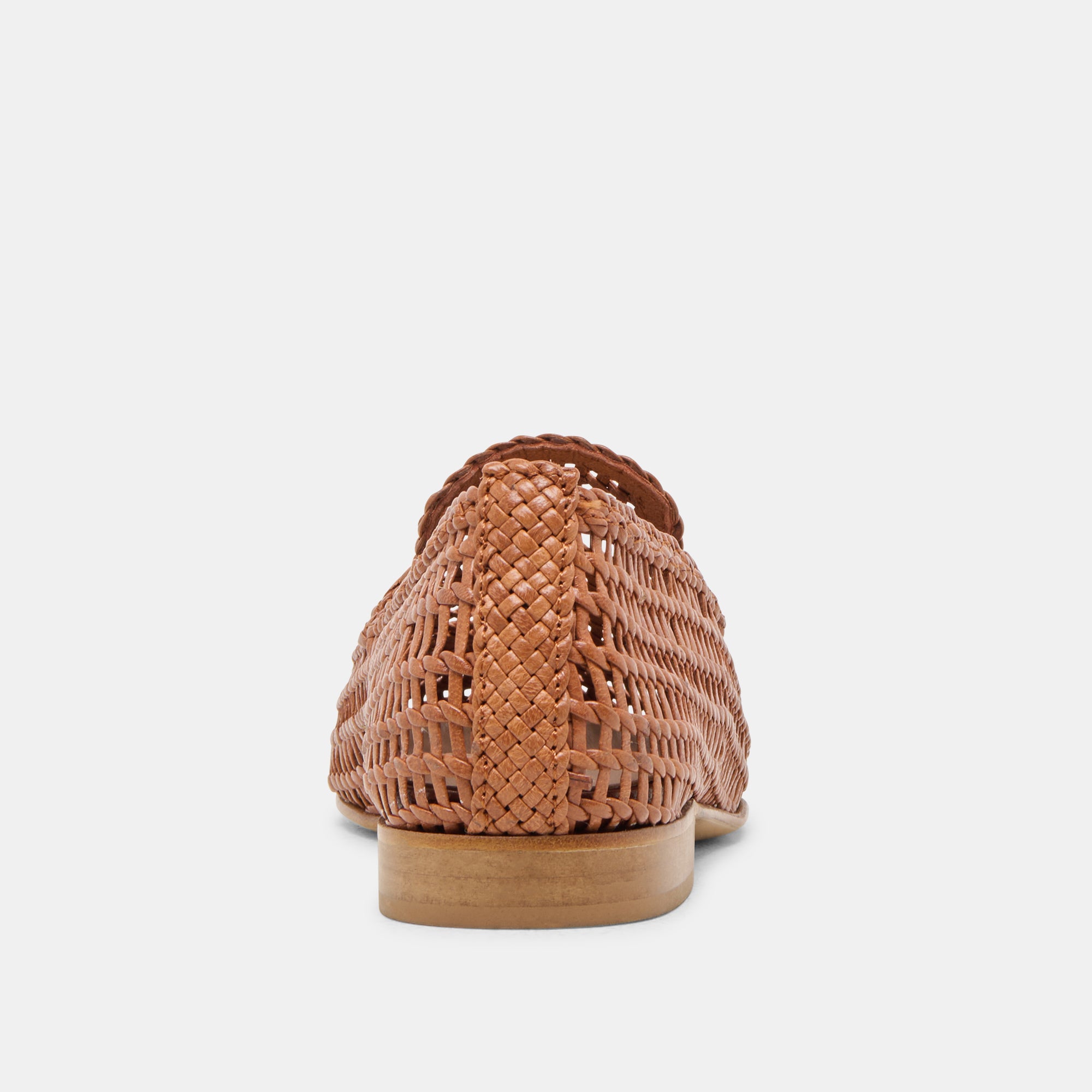 ARMOND FLATS COGNAC Woven Leather Women's Shoes - Comfortable & Stylish Casual Loafers for Work, Travel & Everyday Wear